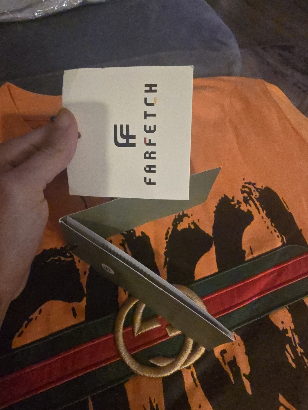 Gucci Orange Logo Graphic Unisex T-Shirt - Picture 5 of 9